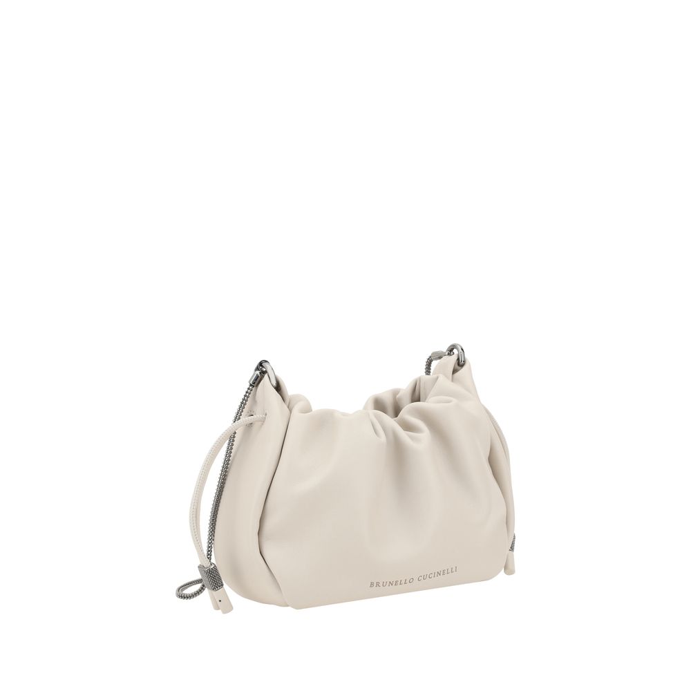 Beige Calf Leather Bos Taurus Shoulder Bag hover