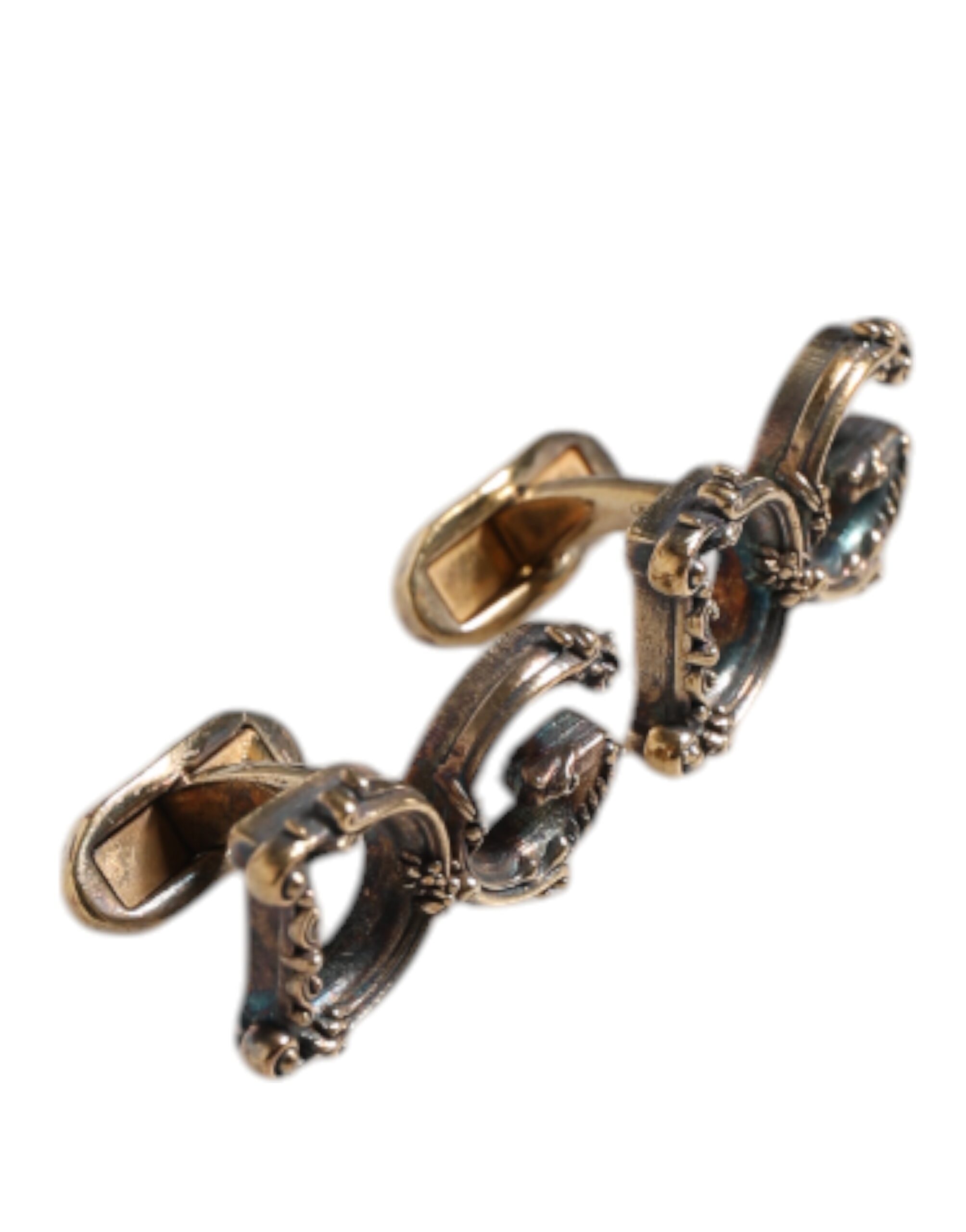 Gold Tone 925 Sterling Silver DG Logo Accessory Cufflink hover