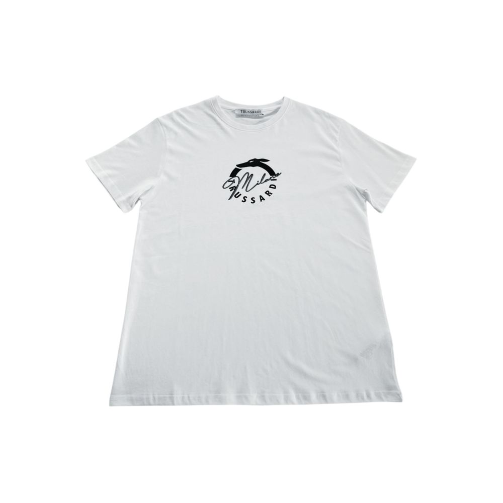 White Cotton Men T-Shirt