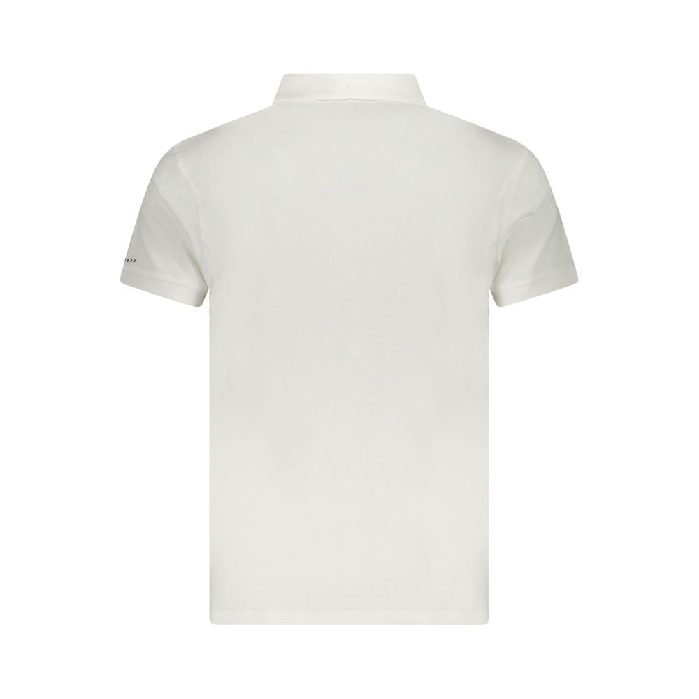 White Cotton Men Polo Shirt