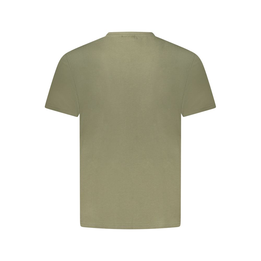 Green Cotton Men T-Shirt