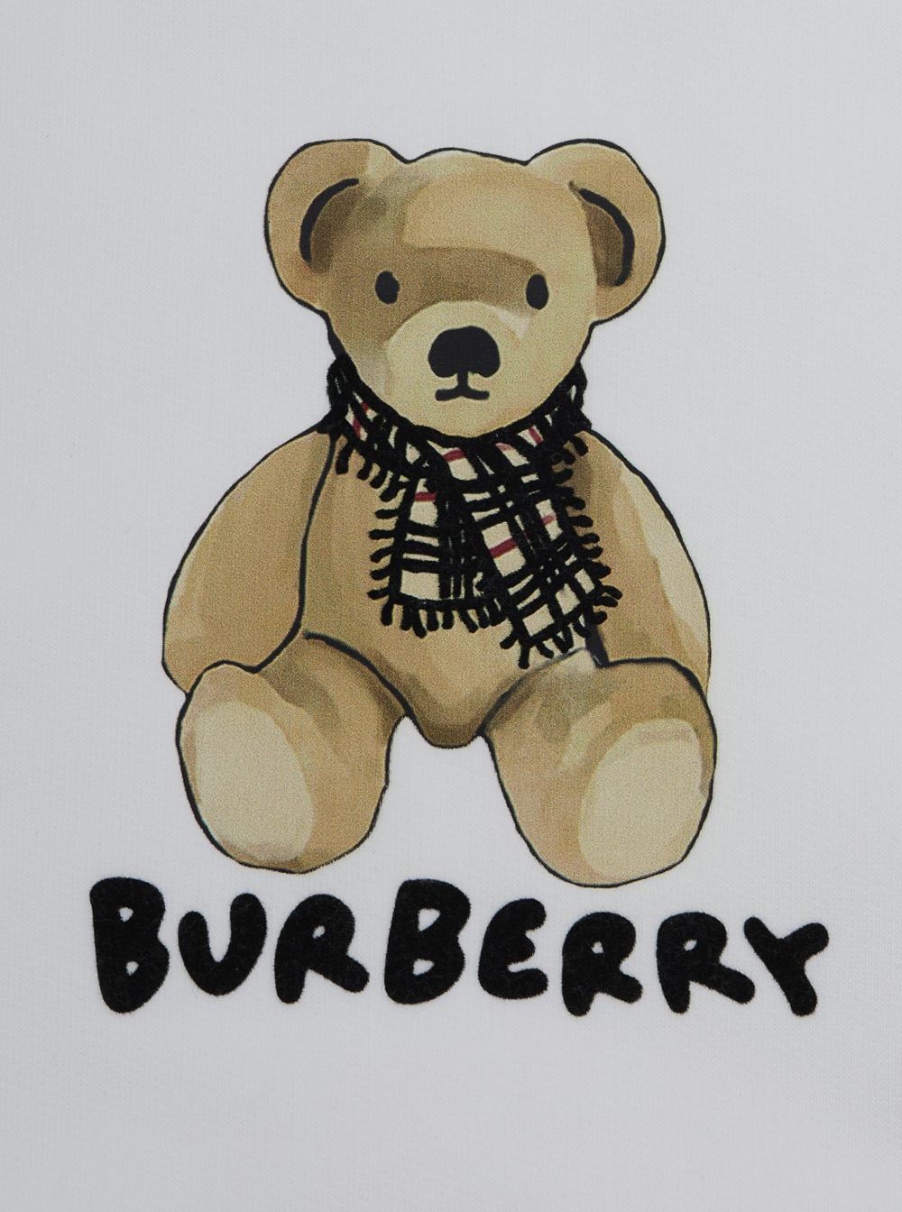 White Sweatshirt with Round Neck and Logo Print on the Front in Cotton Girl