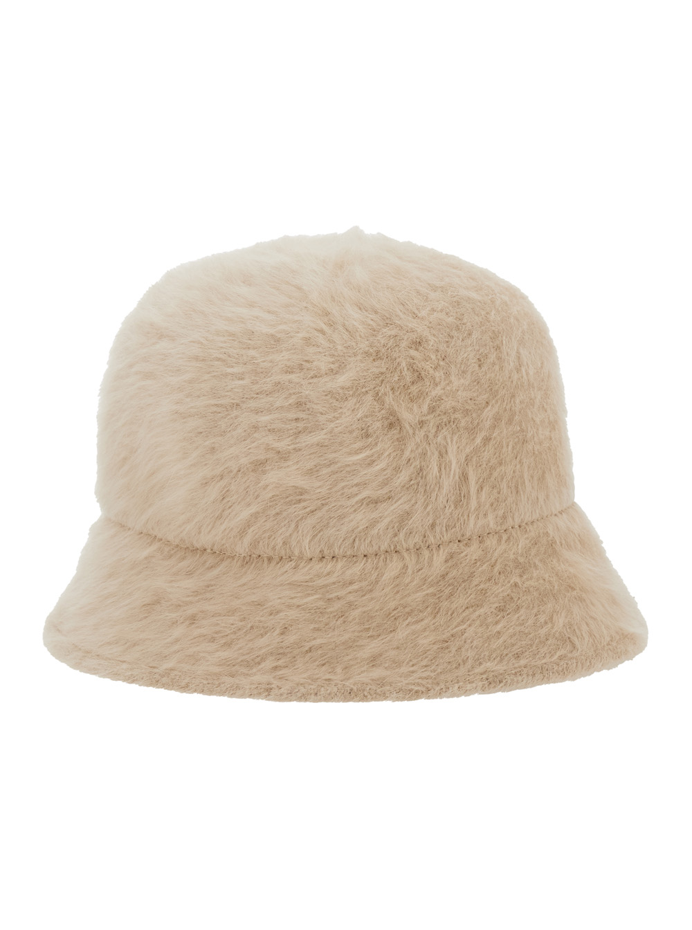 Beige Hat with Brushed-Effect in Faux Fur Woman hover