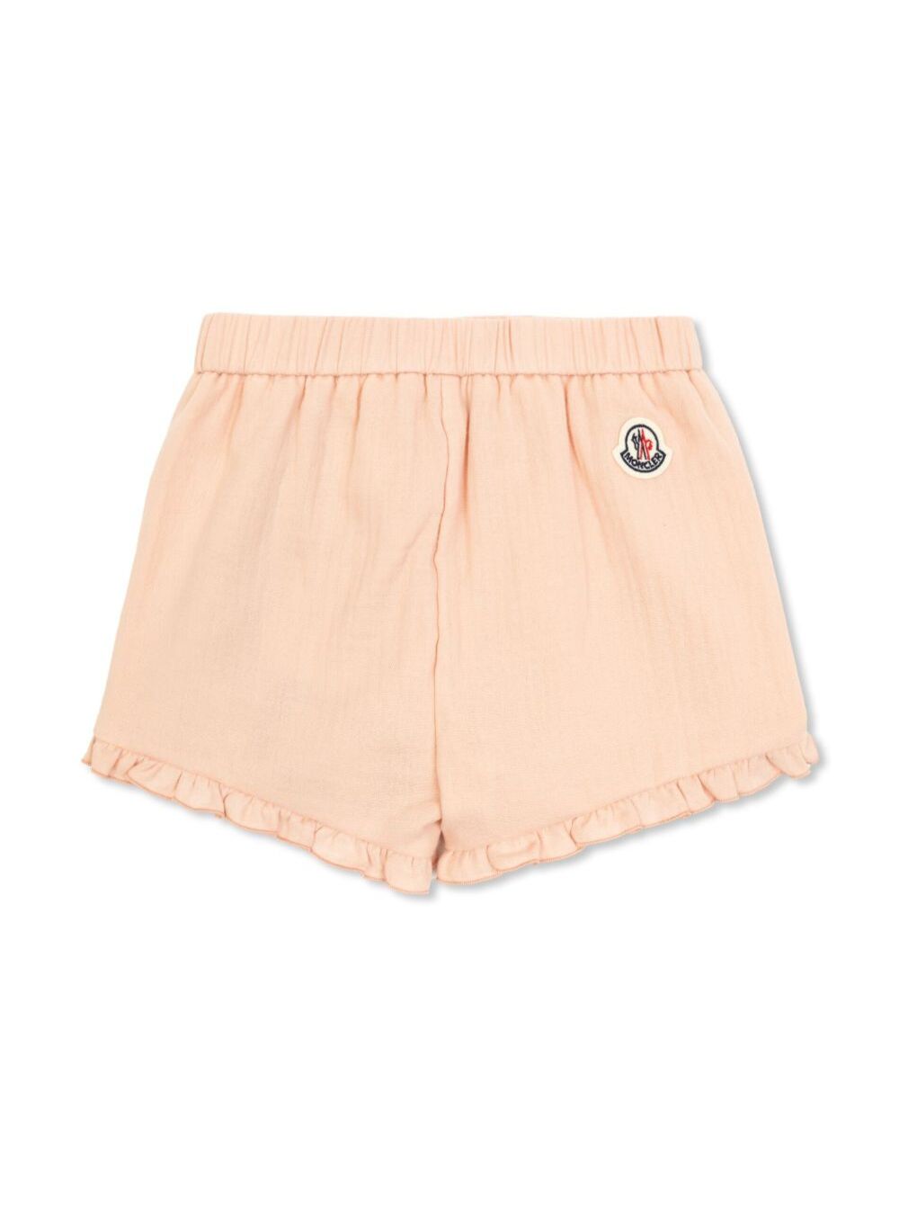 Pink Shorts with Applied Logo Patch on the Back in Cotton Baby hover