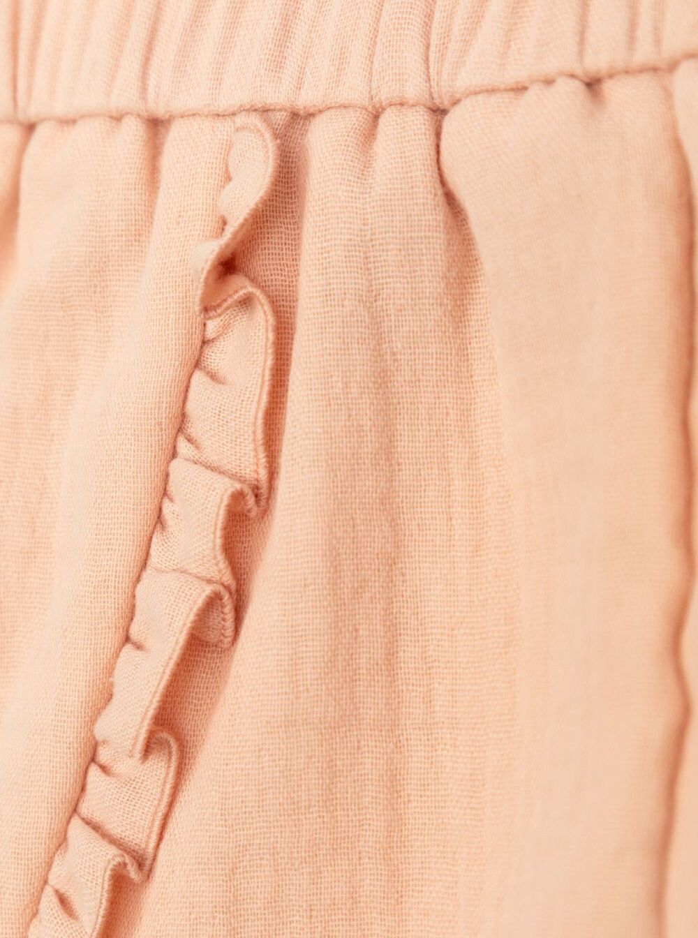 Pink Shorts with Applied Logo Patch on the Back in Cotton Baby