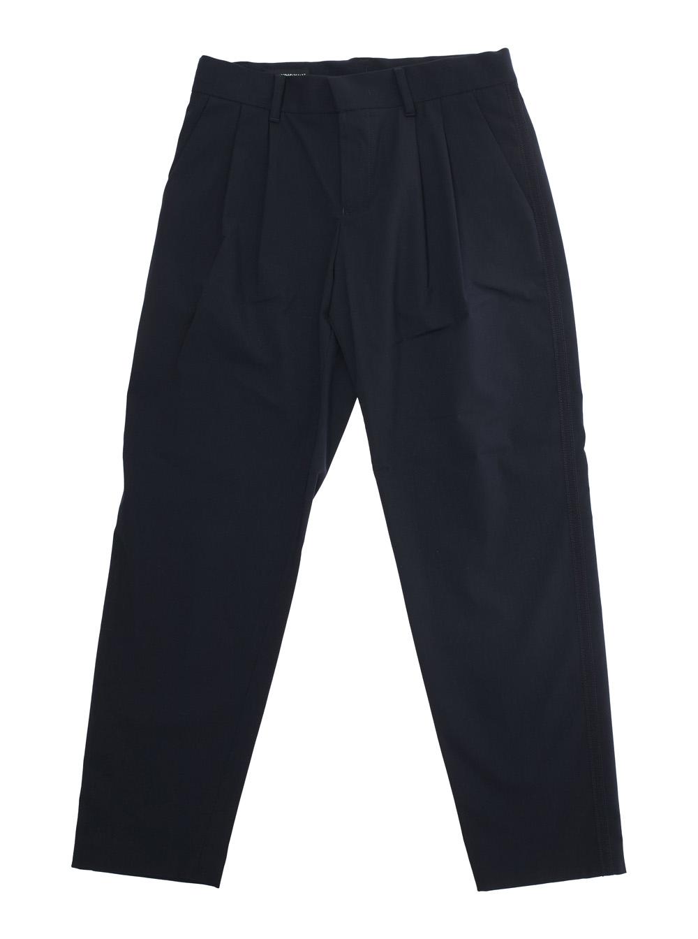 Blue Pants with Belt Loops and Logo Embroidery on the Rear in Viscose Blend Stretch Boy