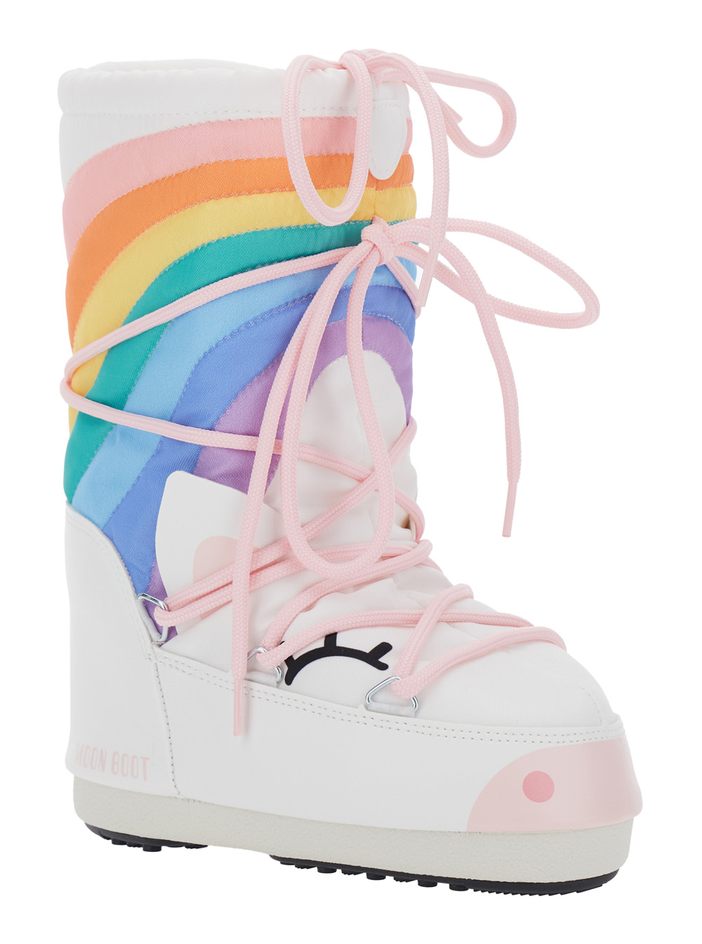 Icon Multicolor Snow Boots with Rainbow Motif in Tech Fabric Girl hover