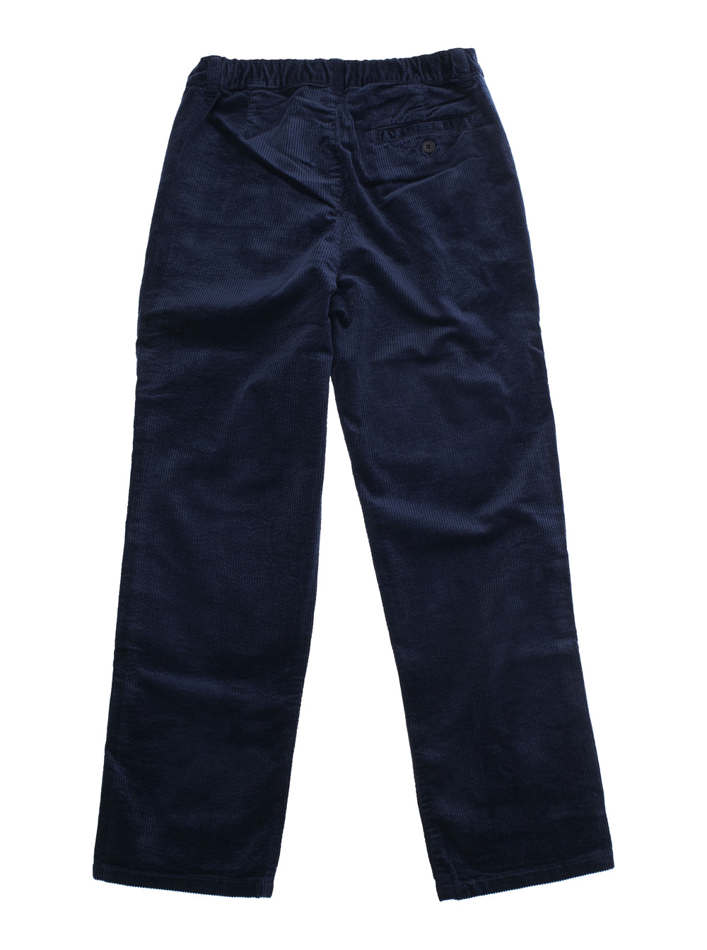 Blue Pants with Logo Patch on the Front and Elastic Waist in Corduroy Boy hover