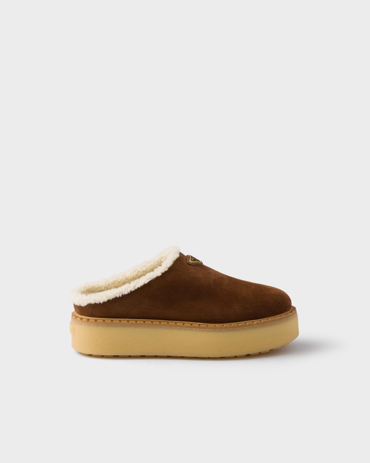 Suede leather slides