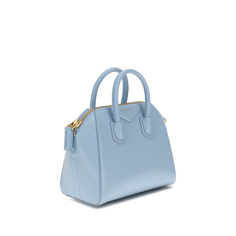 Light Blue Calf Leather Bos Taurus Handbag hover