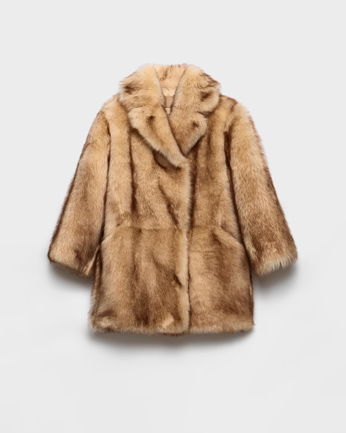 Shearling caban jacket