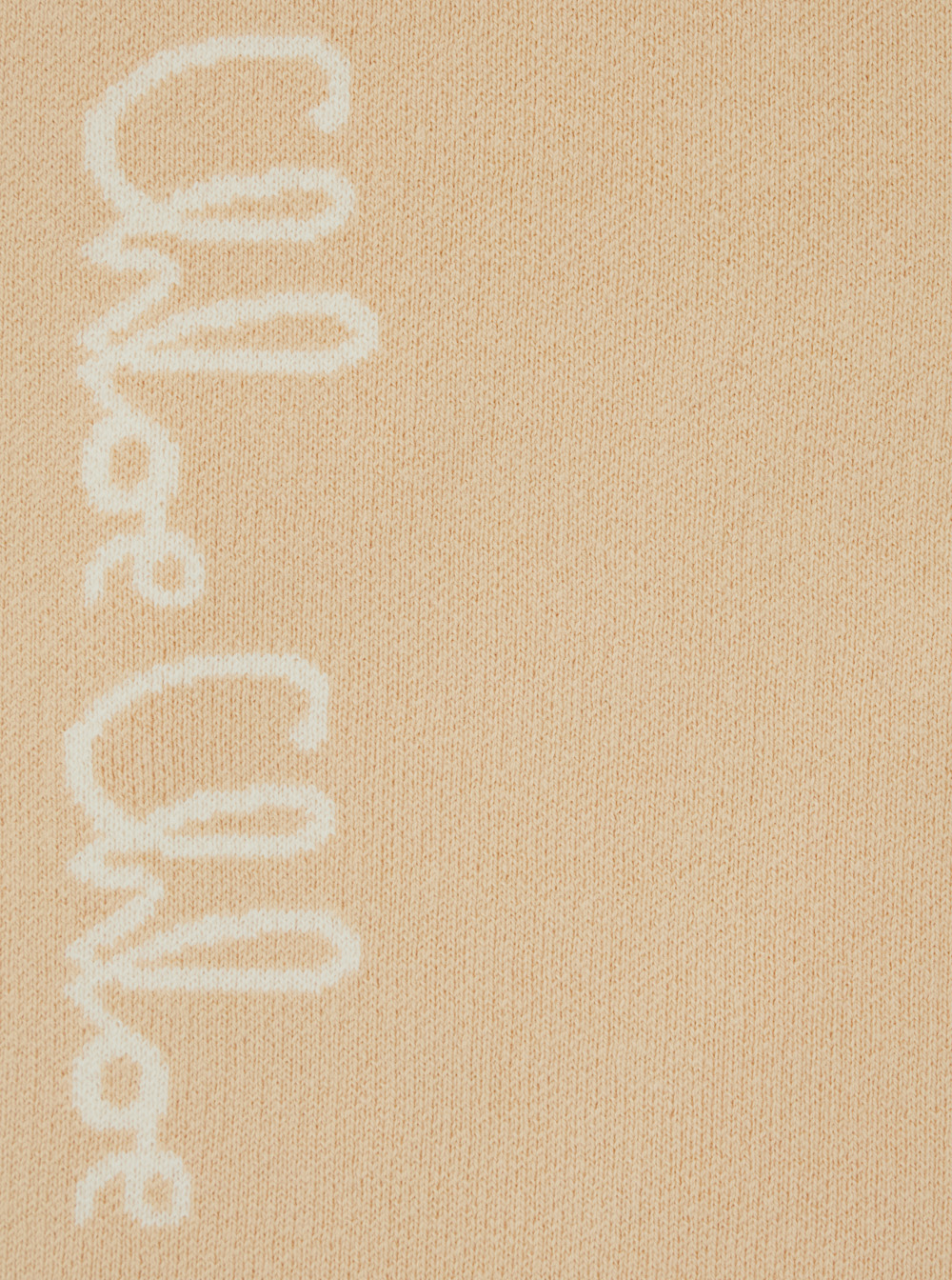 Beige Scarf with Logo Lettering in Cotton Blend Girl