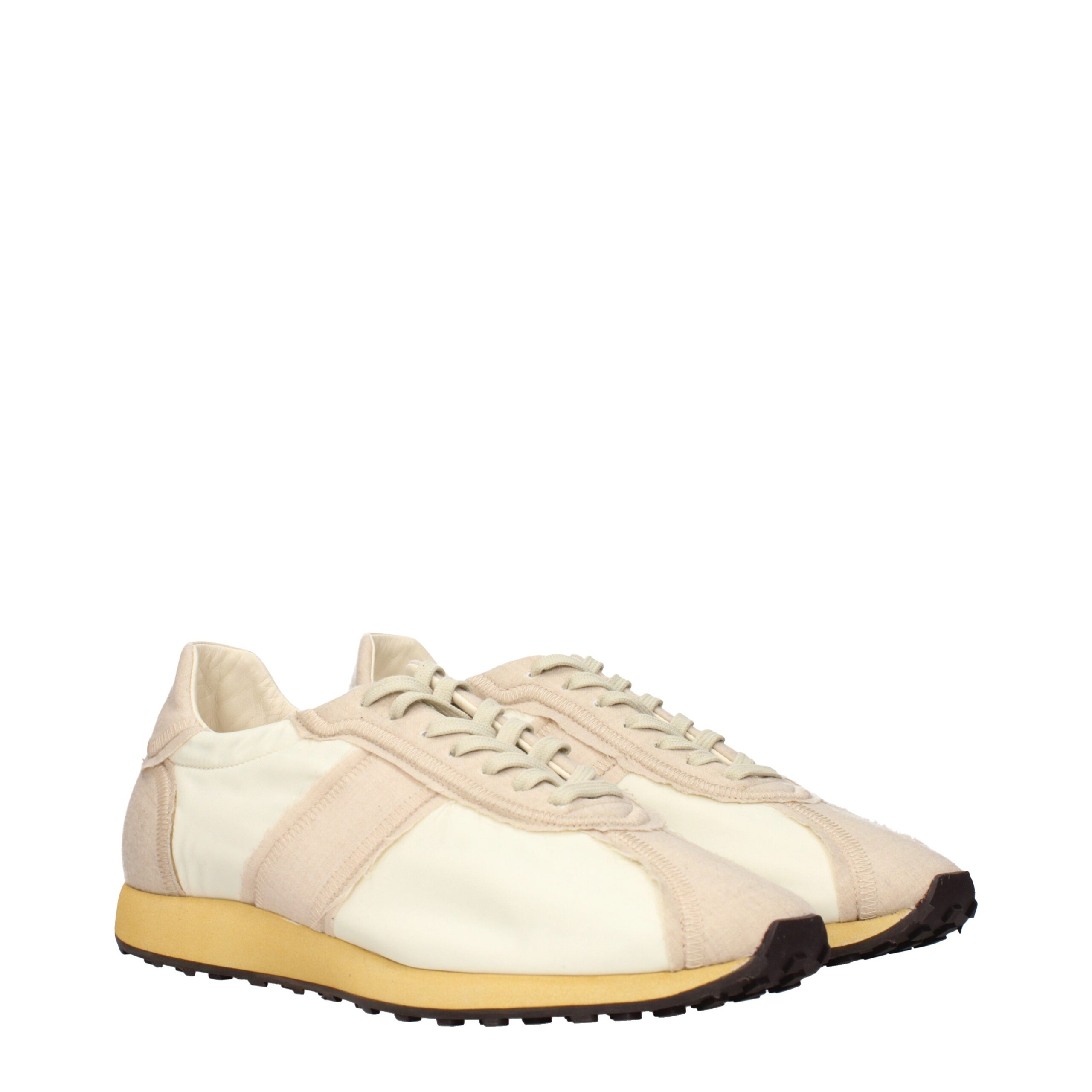 Beige Fabric Athletic Sneakers hover