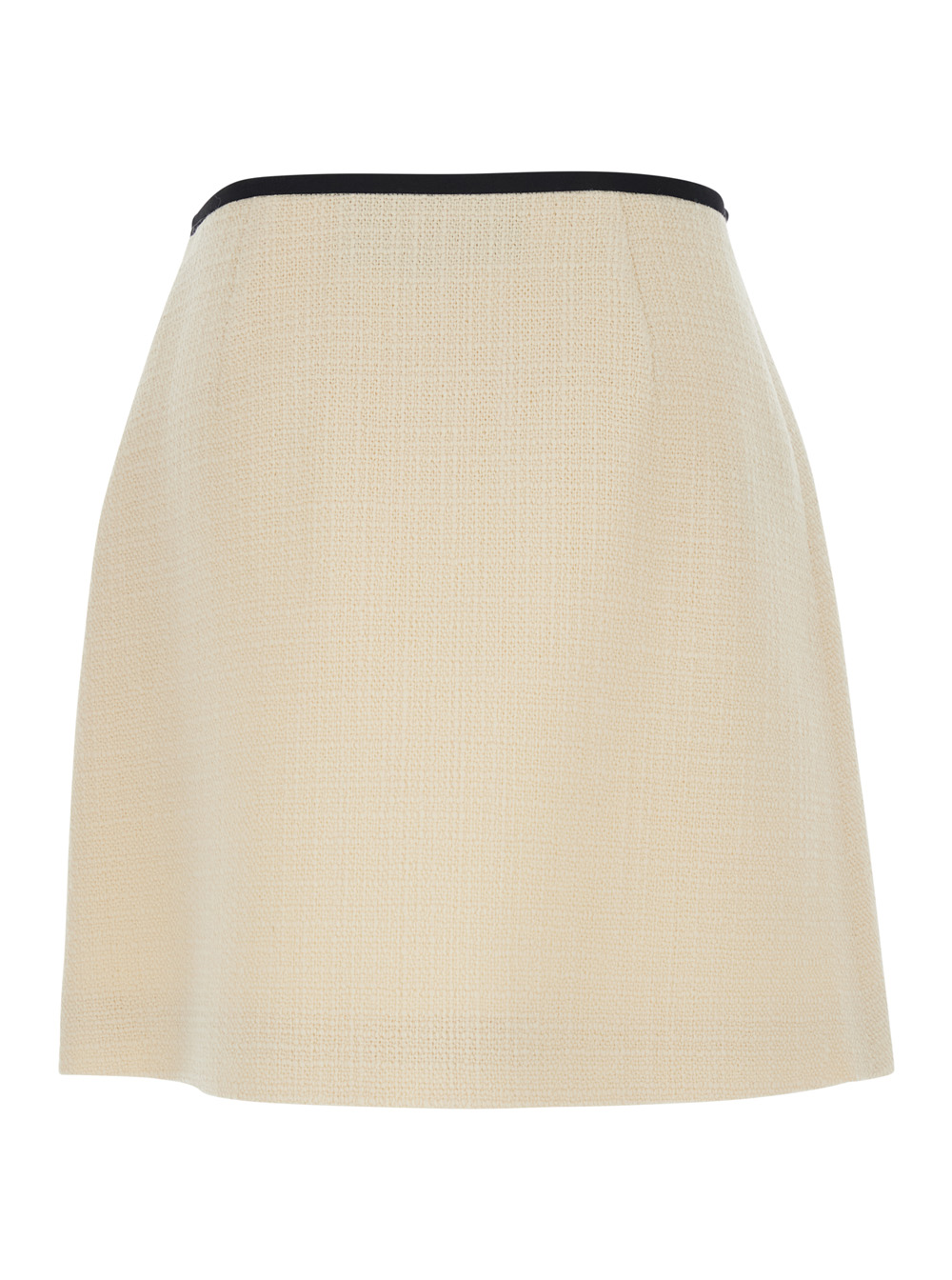 White Skirt with Knot Detail at the Waist in Tweed Woman hover