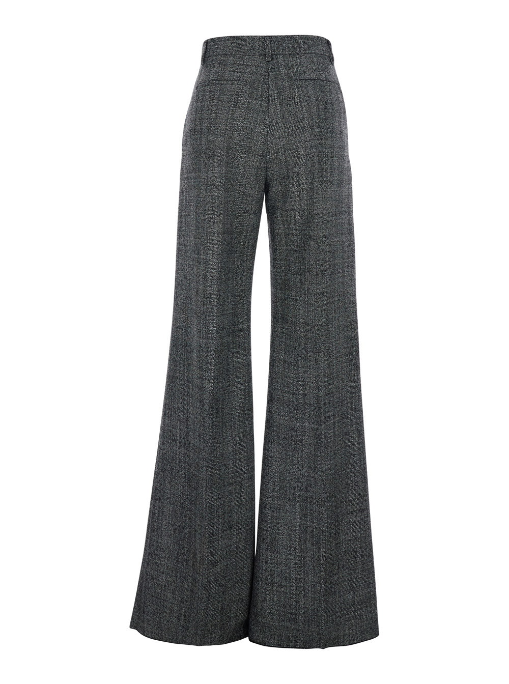 Grey Trousers with Belt Loops and Ironed Pleat in Virgin Wool Woman hover