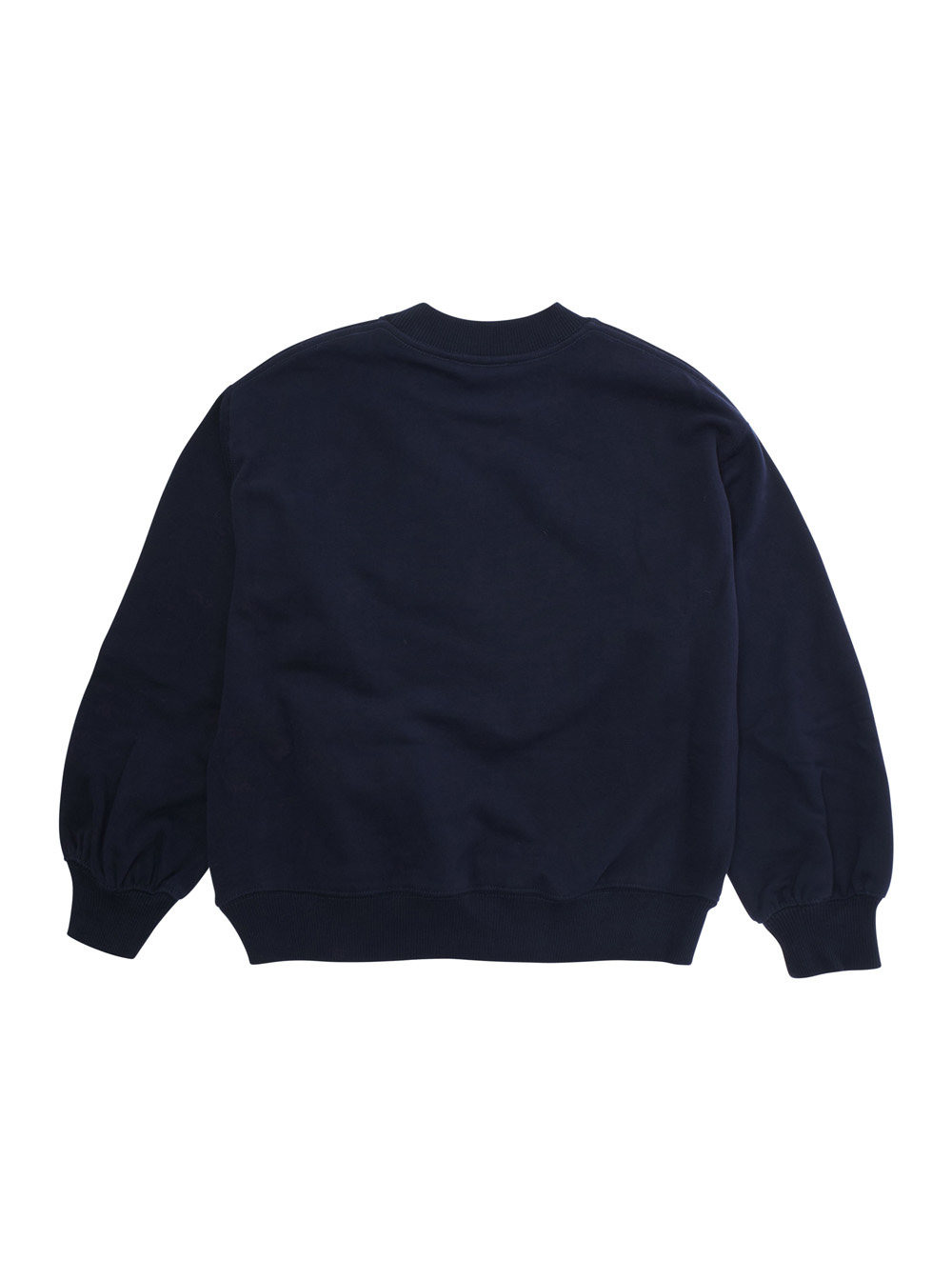 Blue Sweatshirt with Logo Lettering on the Front and Round Neck in Cotton Girl hover