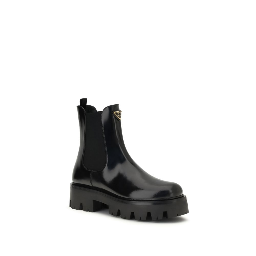 Black Rubber Ankle Boots hover