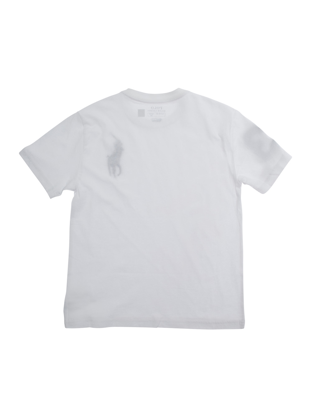 White Crewneck T-Shirt with Pony Embroidery on the Front in Cotton Boy hover
