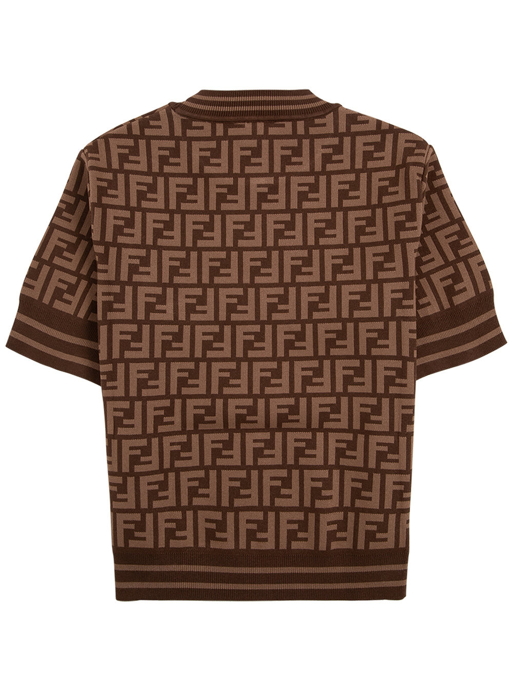 Allover Logo print in Brown Technical Fabric Girl Fendi Kids