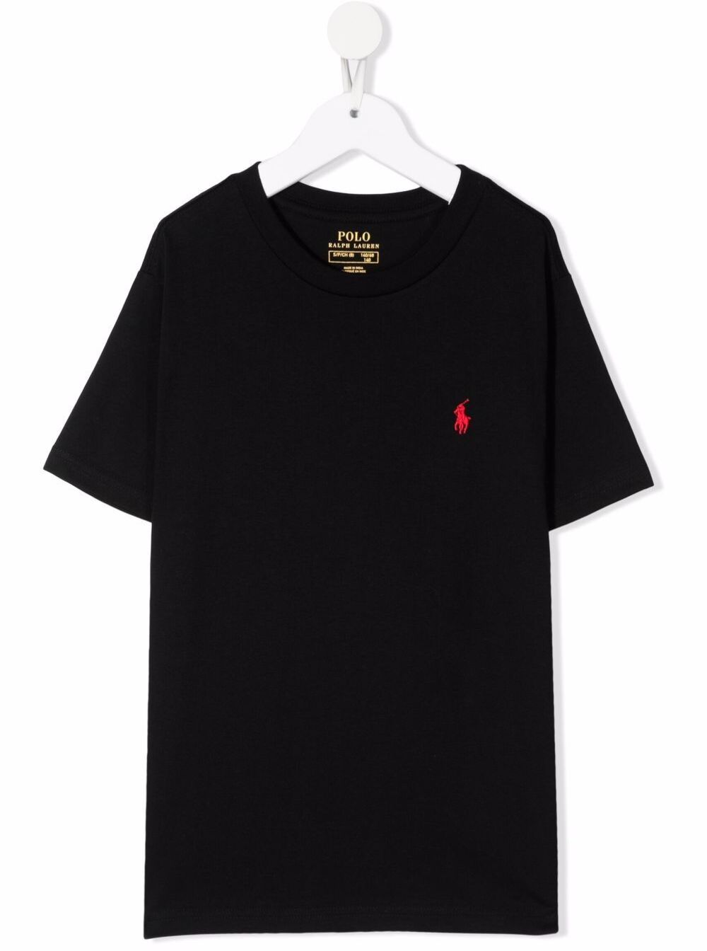 Polo Ralph Lauren Boy Black Cotton T-Shirt with Logo