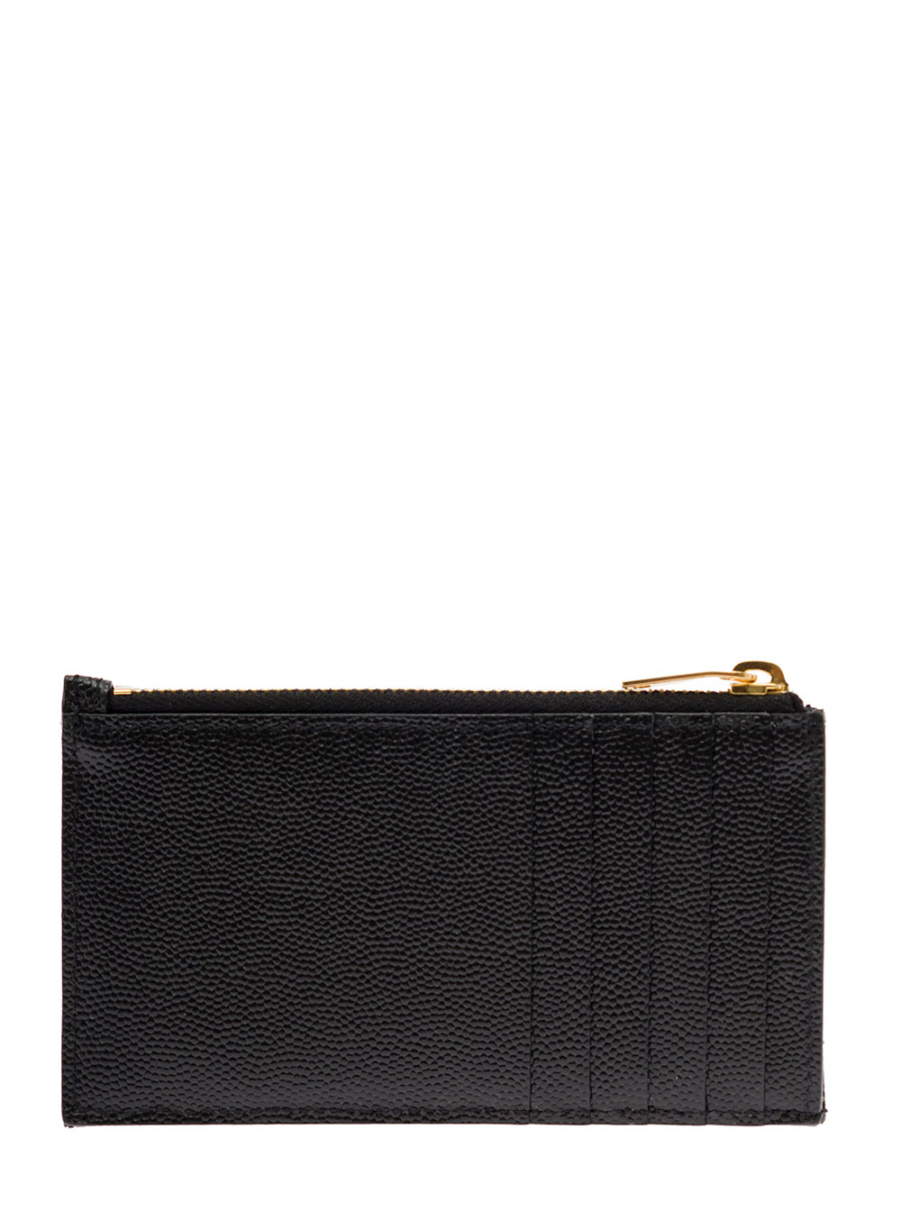 Cassandre Black Embossed Card Holder with Zip and Logo in Leather Woman Saint Laurent hover