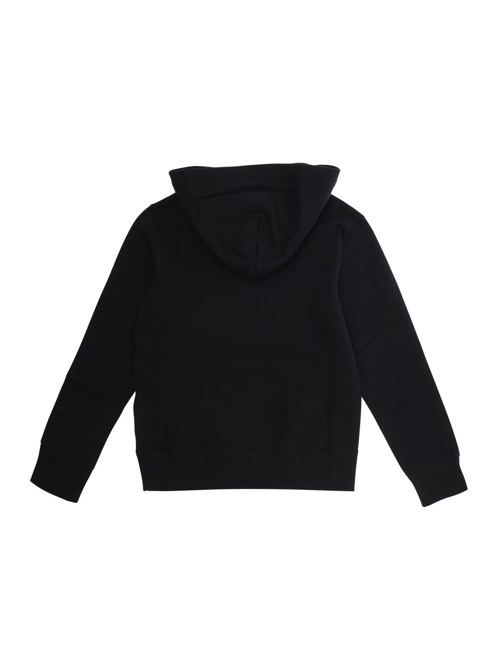 Black Sweatshirt with Fixed Hood and Pony Logo on Front in Cotton Boy hover