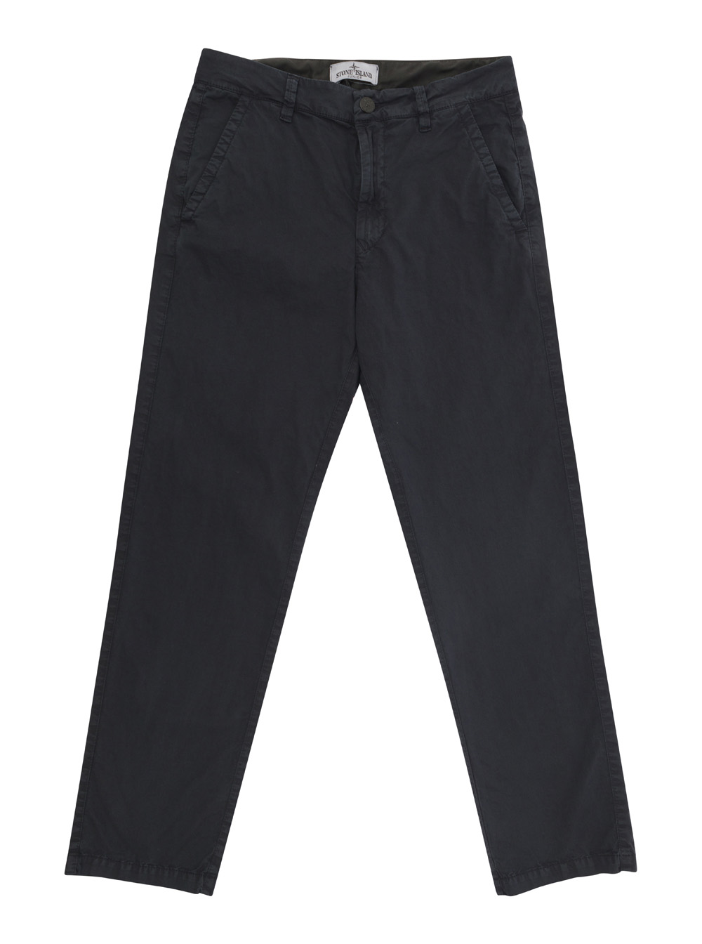 Black Pants with Logo Patch in Stretch Cotton Boy