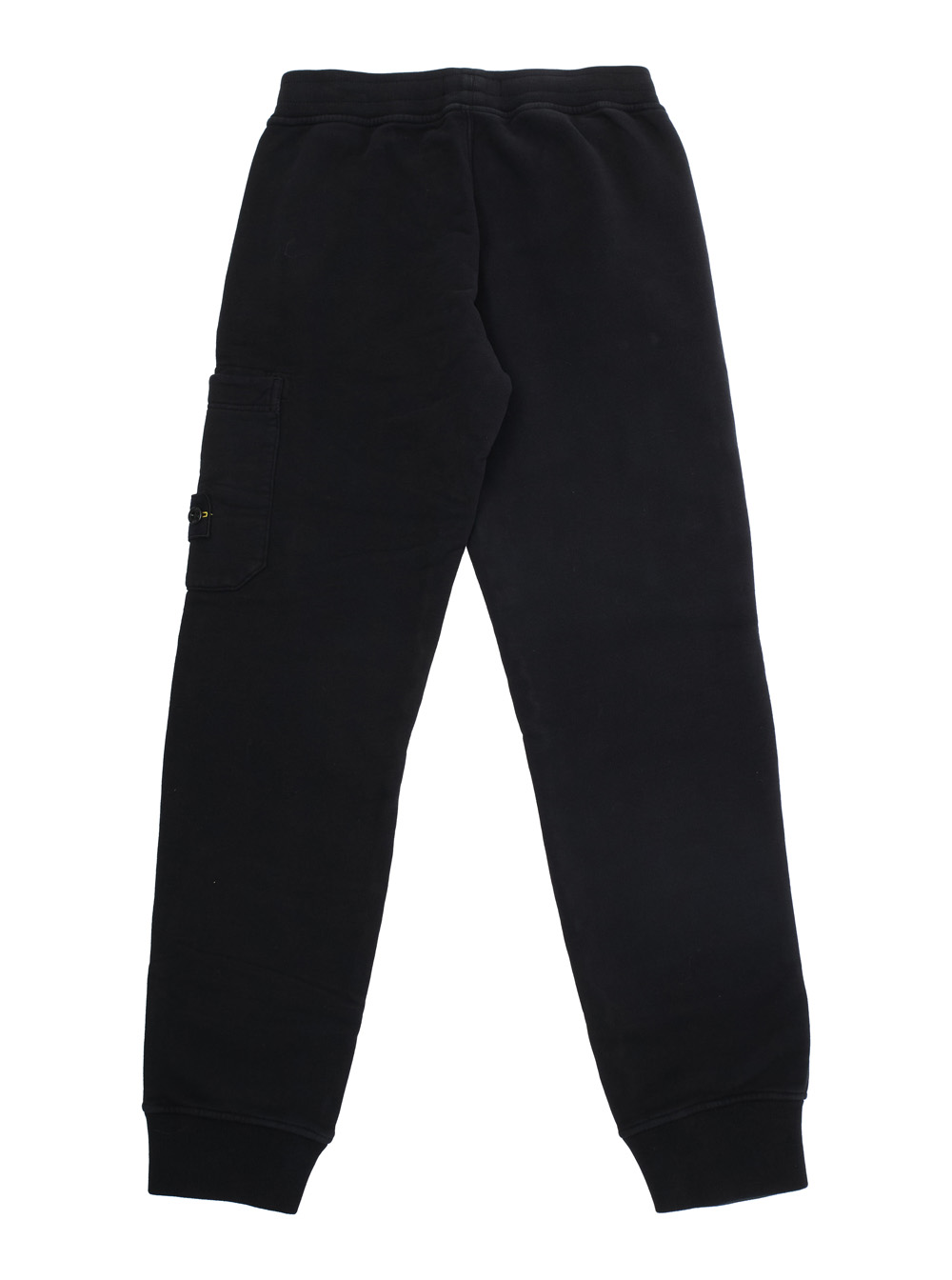 Black Pants with Elastic Waist and Logo Patch on the Side in Cotton Boy hover