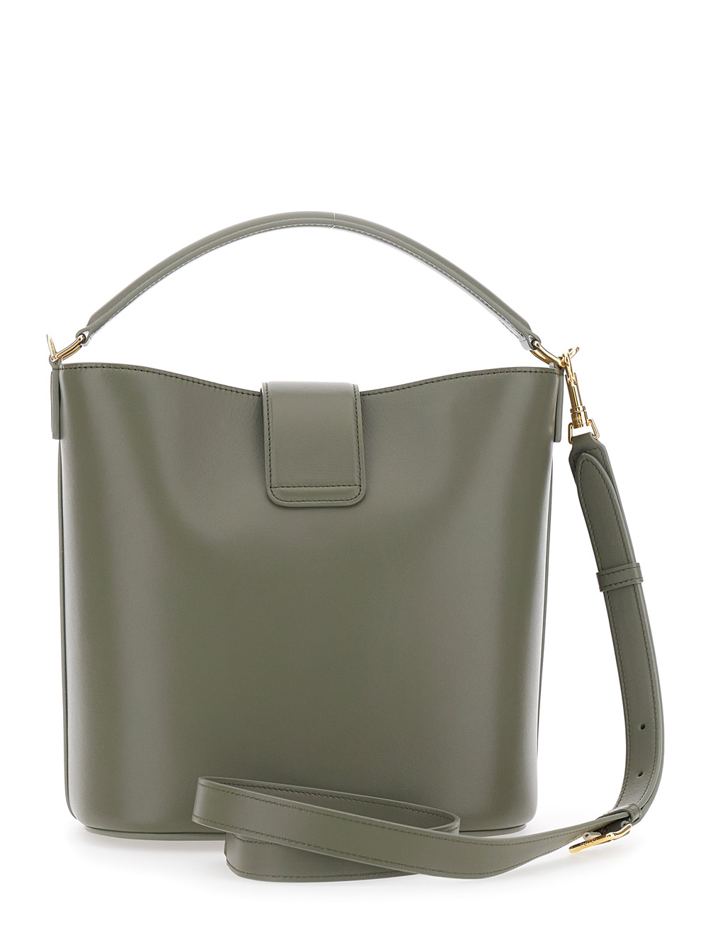 Louise Green Medium Crossbody Bag with Triomphe Plaque on the Front in Leather Woman hover