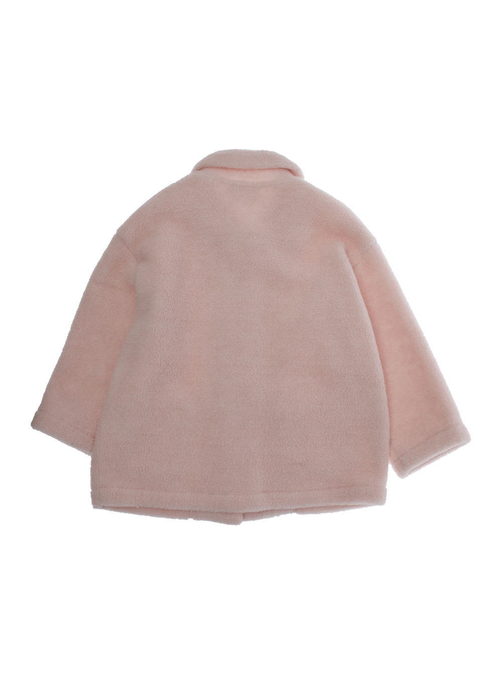 Pink Coat with Classic Collar and Logo Lettering Embroidery on the Sleeve in Tech Fabric Girl hover