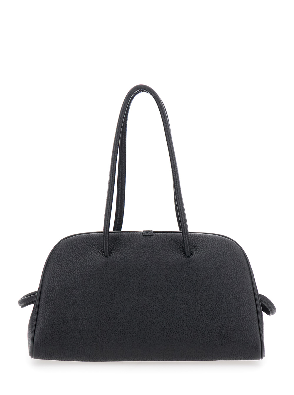 Le Turismo Black Handbag with Two Round Handles in Grained Leather Woman hover