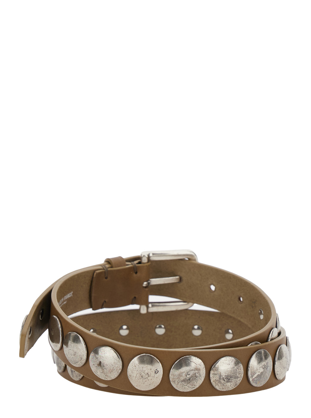 Black Studded Belt in Leather Man hover