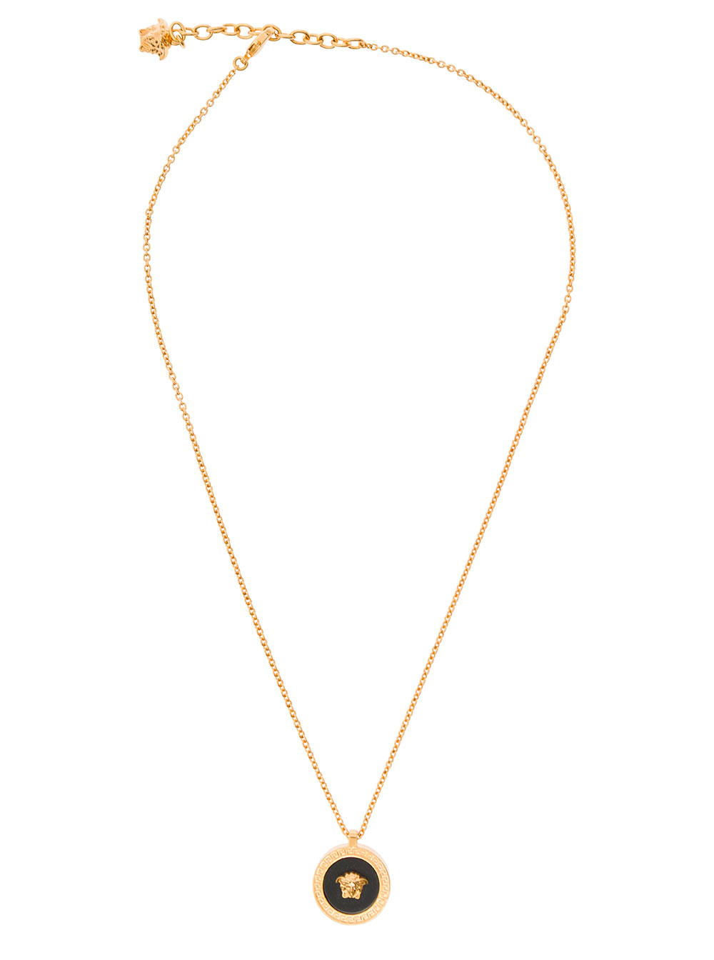 Gold-Colored Necklace with Medusa Charm in Metal Man