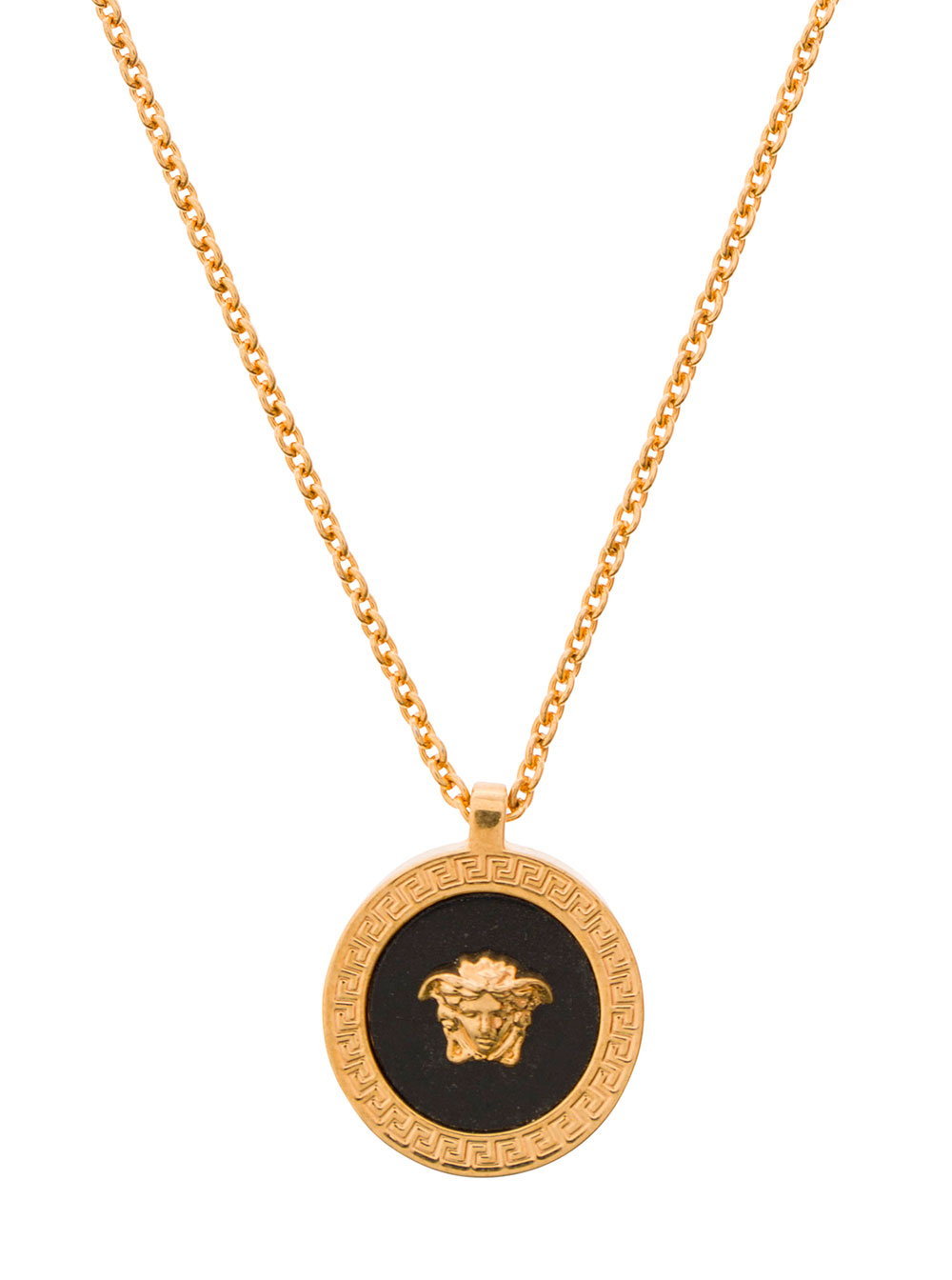 Gold-Colored Necklace with Medusa Charm in Metal Man hover
