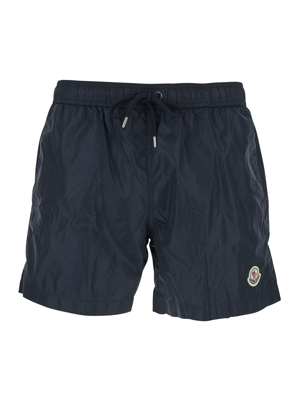 Blue Swimsuit with Logo Patch on the Front in Tech Fabric Man